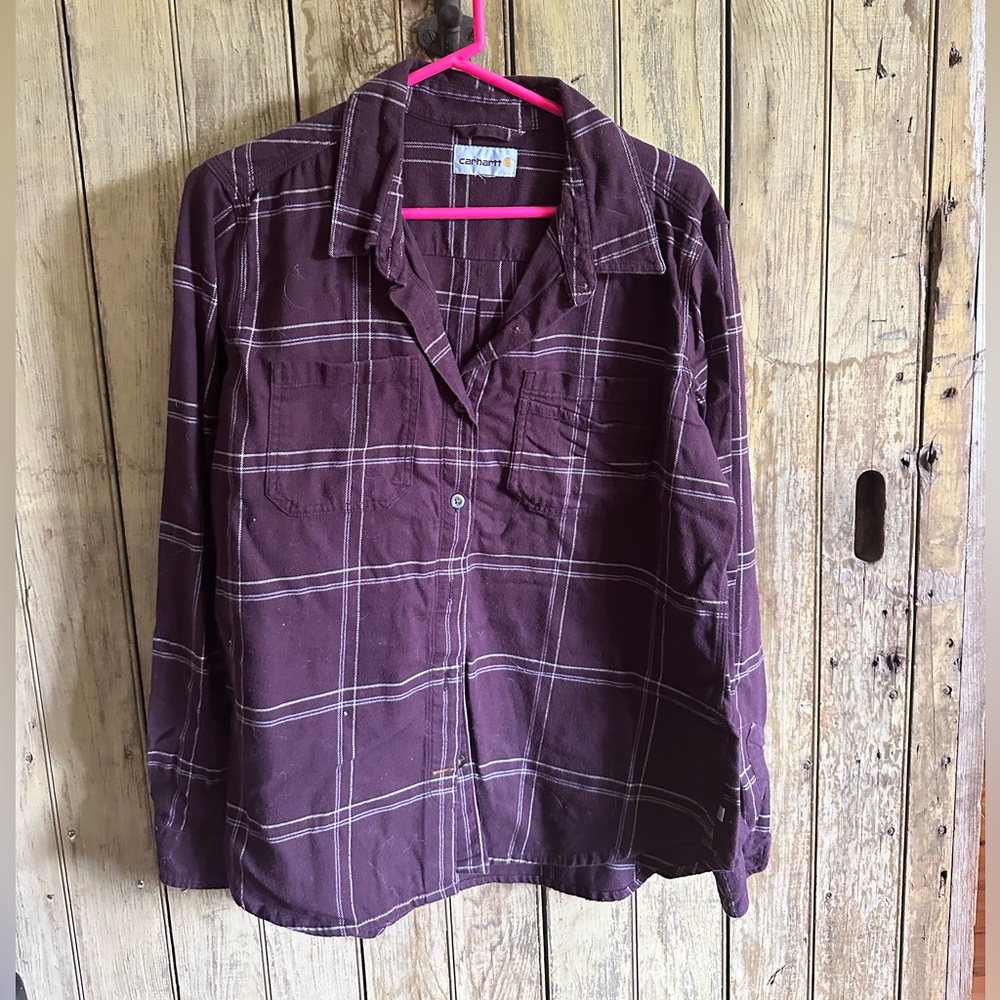 Carhartt Maroon Plaid Shirt